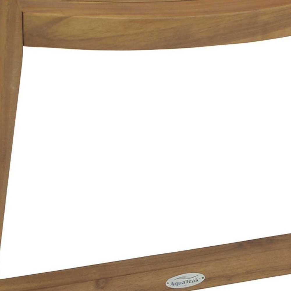 26" X 27" Brown Teak Rectangular Shower Bench. Shower bench in brown teak.
