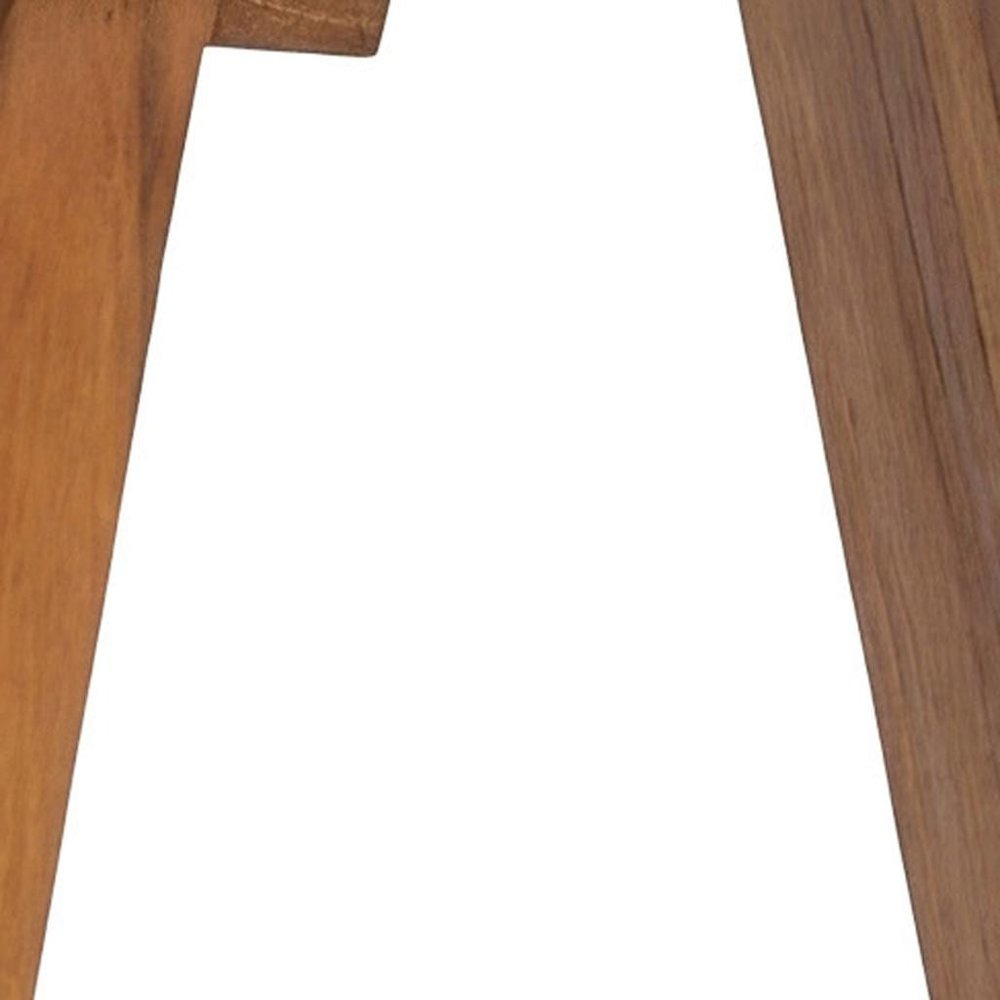 30" X 12" Brown Teak Rectangular Shower Bench