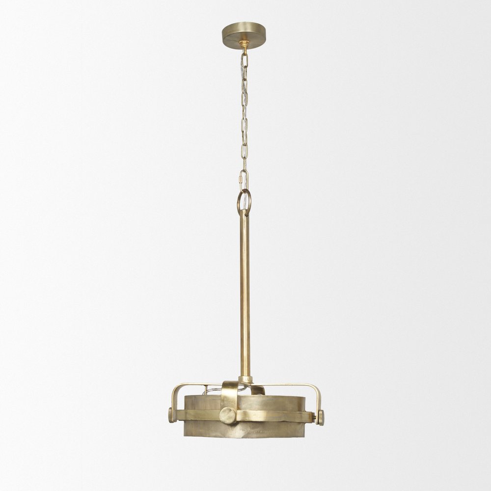 Gold Metal Dimmable Chandelier With Gold Shades