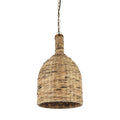 Brown Metal Single Ceiling Light With Brown Shades