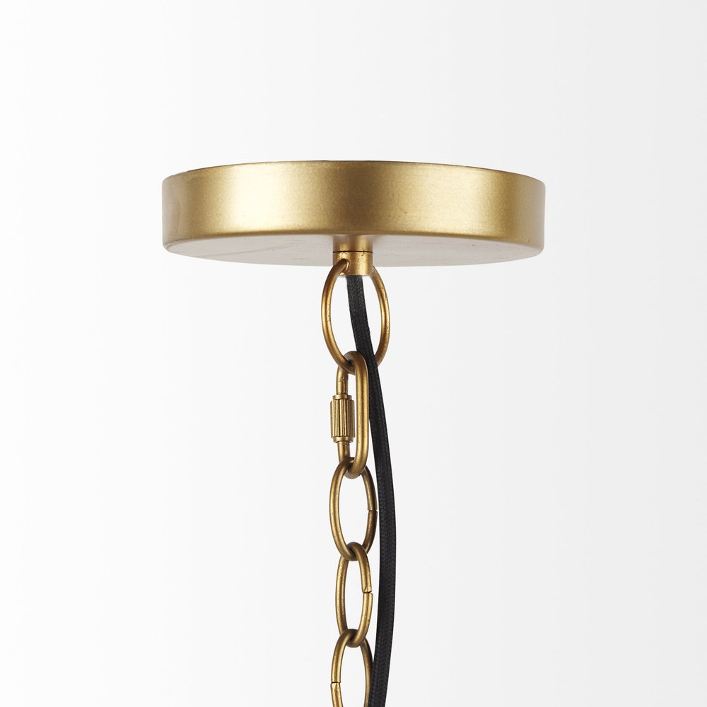 Brown Metal Single Ceiling Light With Brown Shades