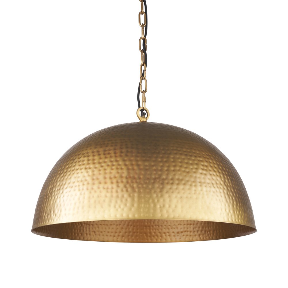 Gold Metal Single Ceiling Light With Gold Shades