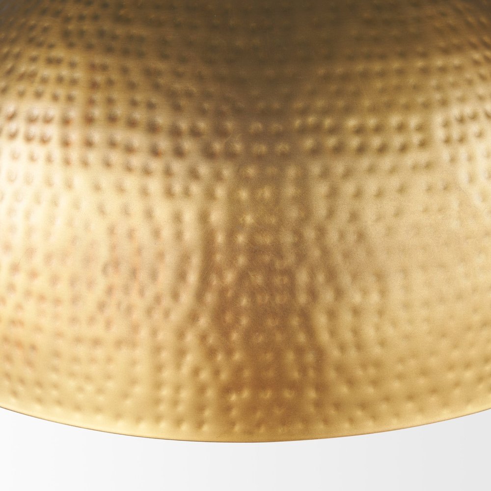 Gold Metal Single Ceiling Light With Gold Shades