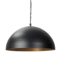 Black Metal Single Ceiling Light With Black Shades on a white background