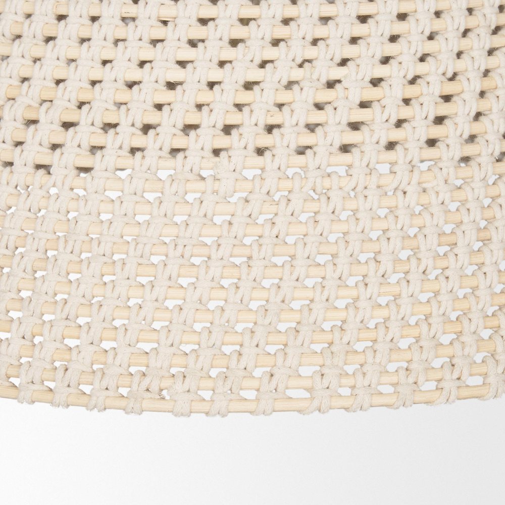 Taupe Metal Single Ceiling Light With Cream Shades on a white background
