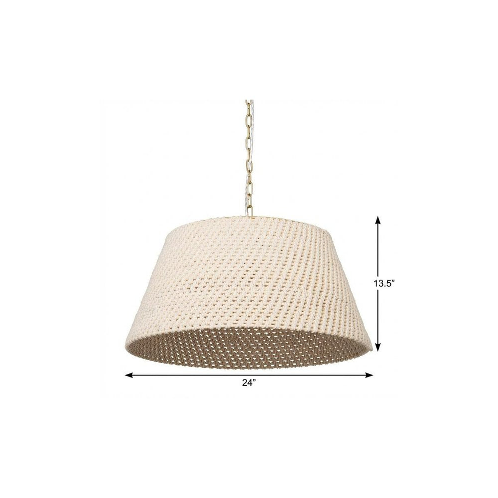 Taupe Metal Single Ceiling Light With Cream Shades on a white background