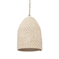 Taupe Metal Single Ceiling Light With Cream Shades