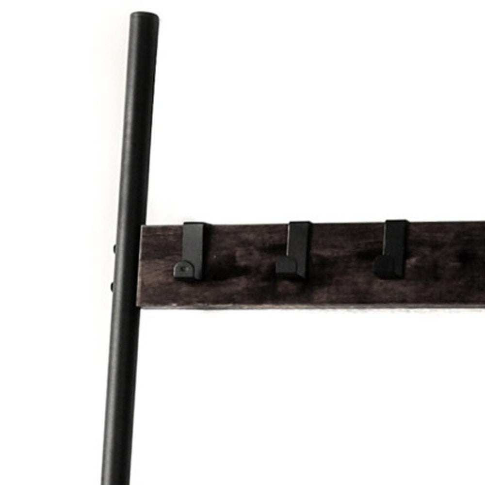 63" Black Metal Blanket Ladder