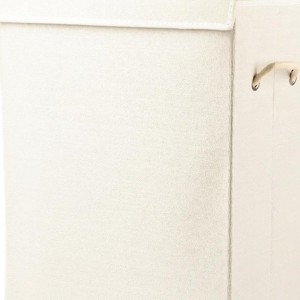 9" Off White Wicker Single Door Linen Cabinet