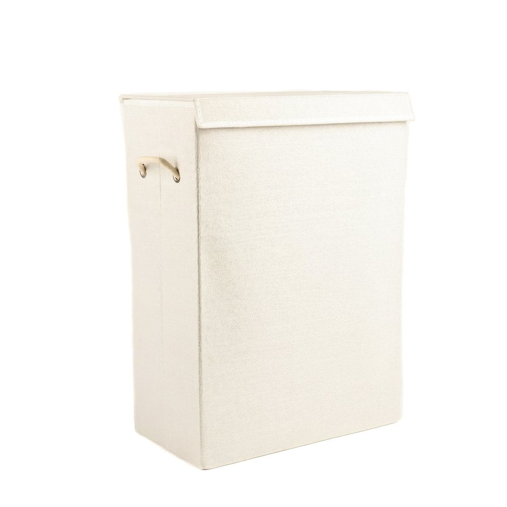 9" Off White Wicker Single Door Linen Cabinet on a white background