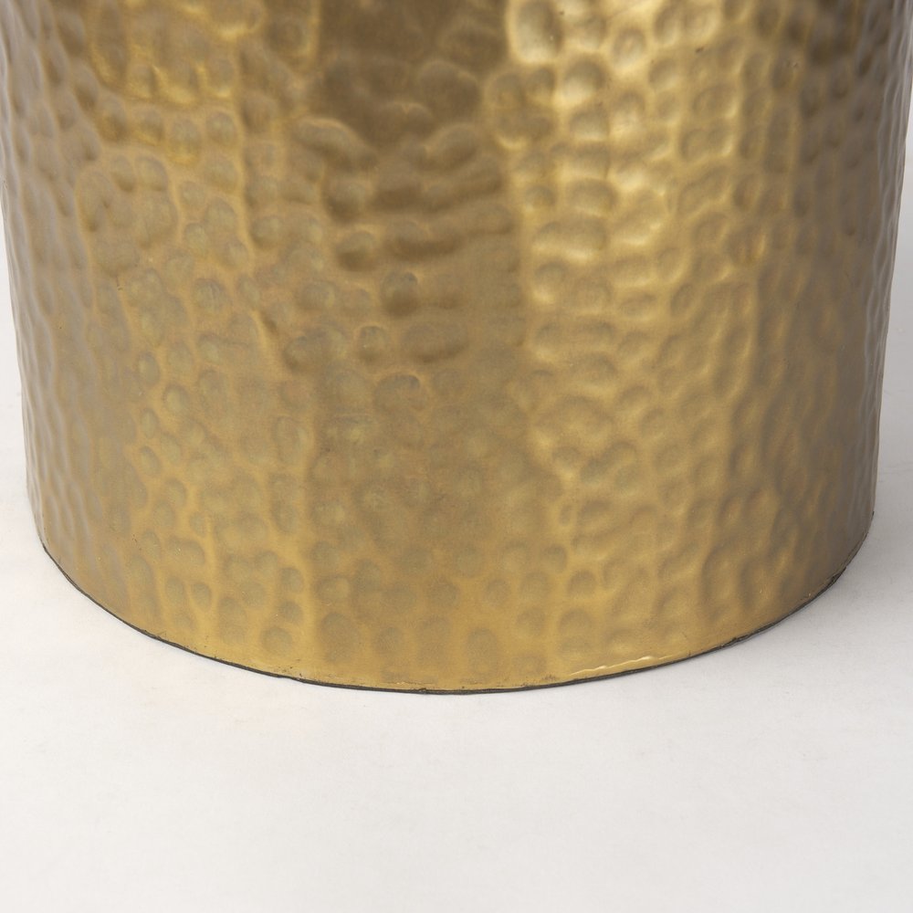 30" Gold Novelty Table Lamp With Drum Shade. Table lamp in gold.