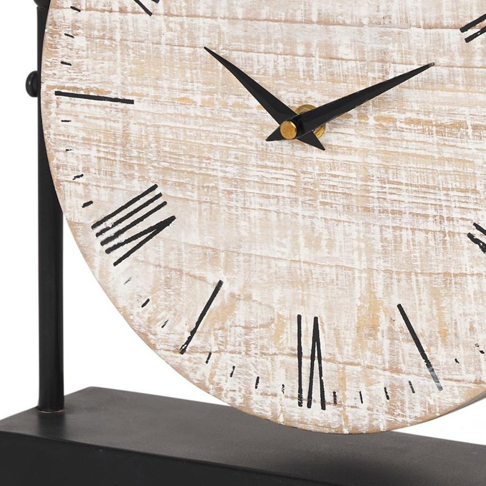 10" Black Metal Analog Square Wall Clock