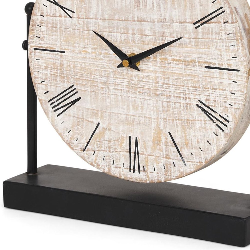 10" Black Metal Analog Square Wall Clock