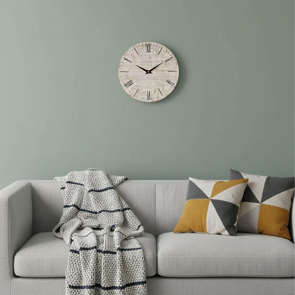 10" Black Metal Analog Square Wall Clock