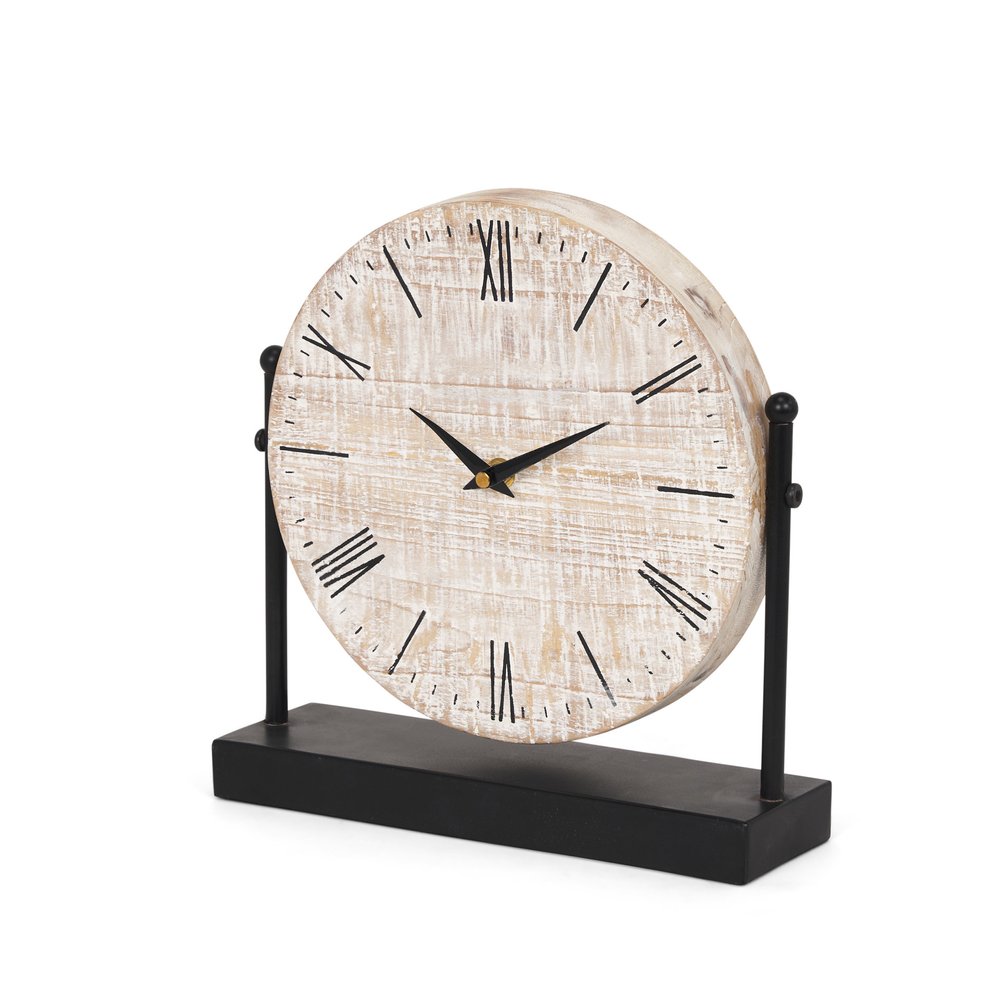 10" Black Metal Analog Square Wall Clock