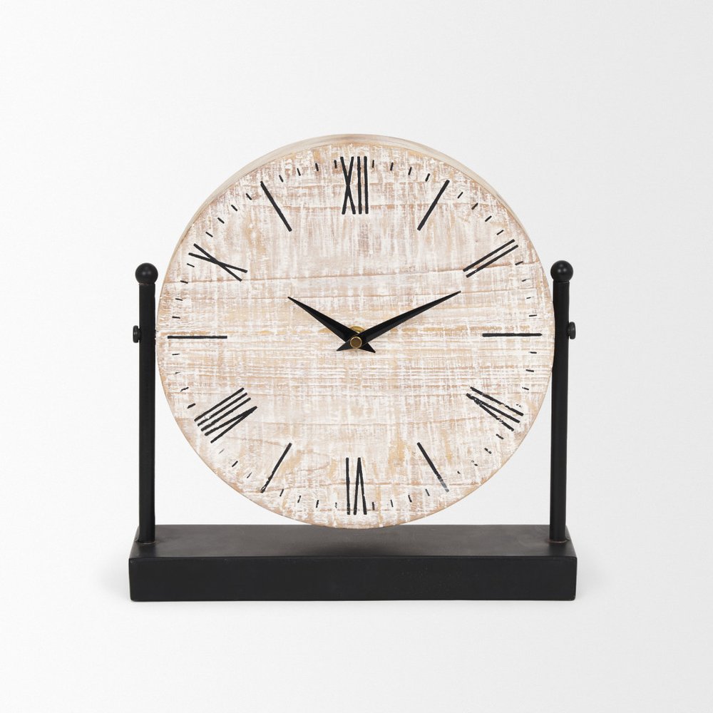 10" Black Metal Analog Square Wall Clock