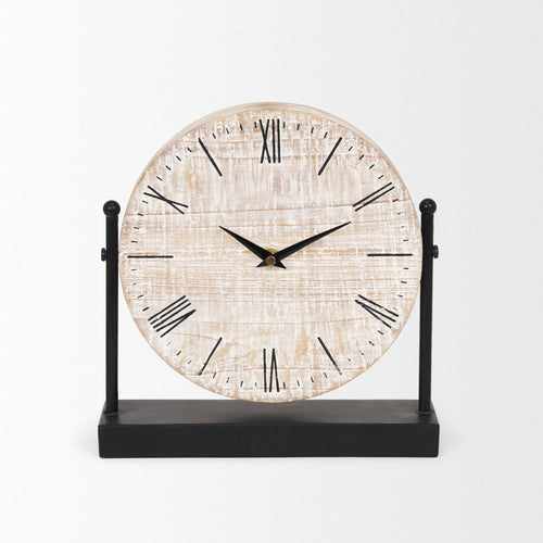 10" Black Metal Analog Square Wall Clock. Wall clock isolated on a plain white background, in a black metal finish.
