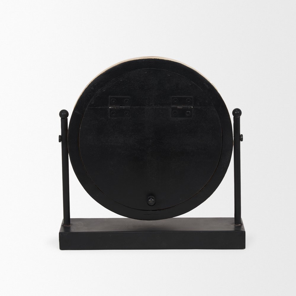 10" Black Metal Analog Square Wall Clock