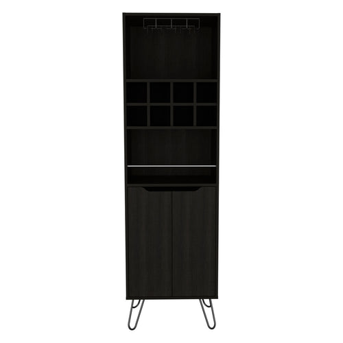 16" Black Wood Bar Cart