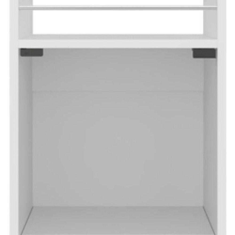 15" White Wood Bar Cart - 32.00" H x 14.80" W x 15.00" D