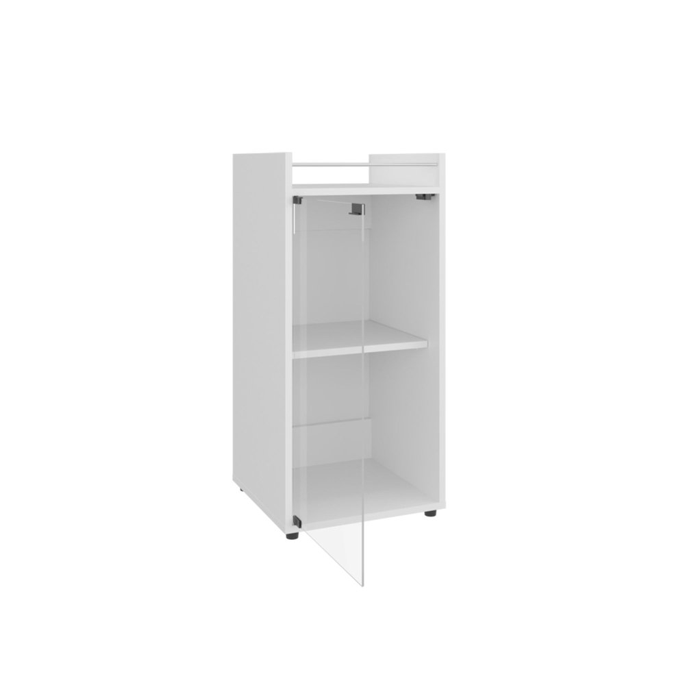 15" White Wood Bar Cart - 32.00" H x 14.80" W x 15.00" D