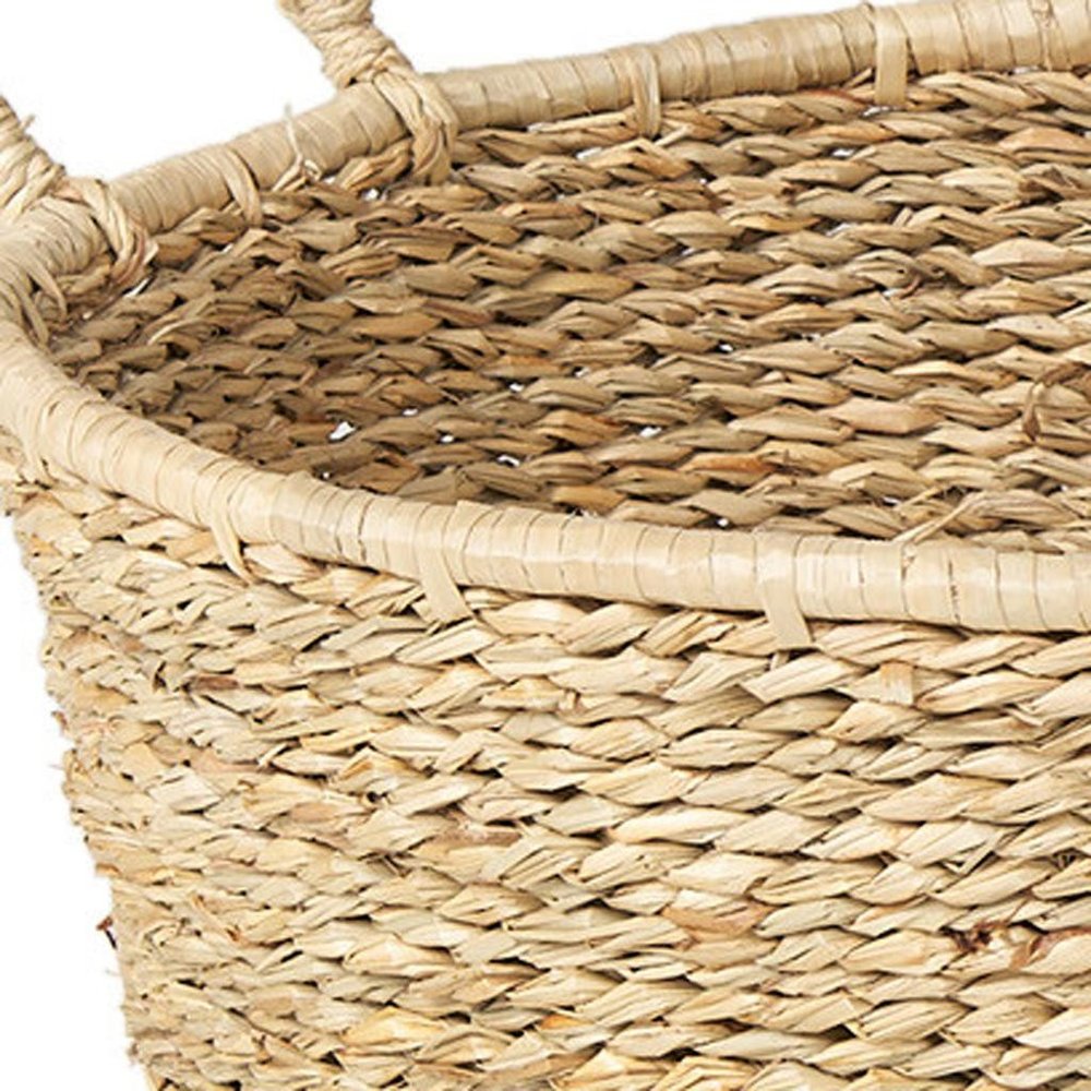 Set of Two Brown Seagrass Basket
