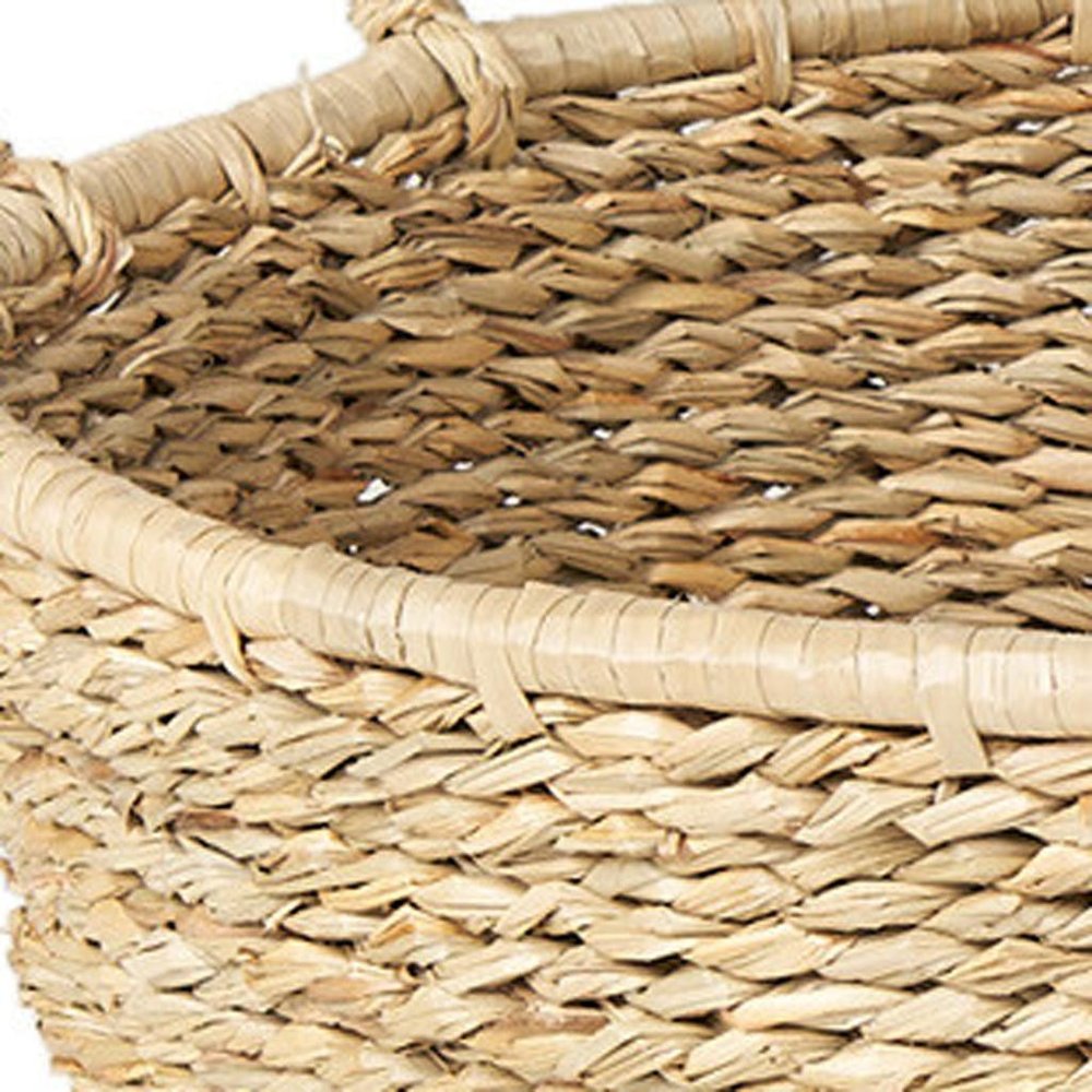 Set of Two Brown Seagrass Basket