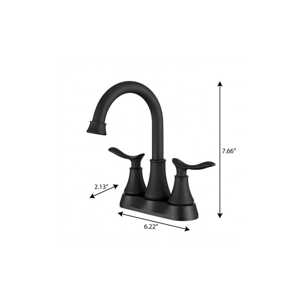 8" Black Stainless Steel Centerset Faucet