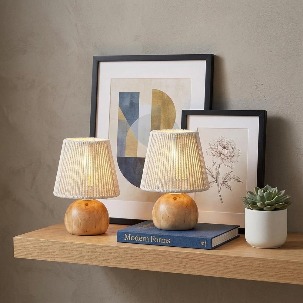 8" Brown Novelty Desk Lamp With Novelty Shade