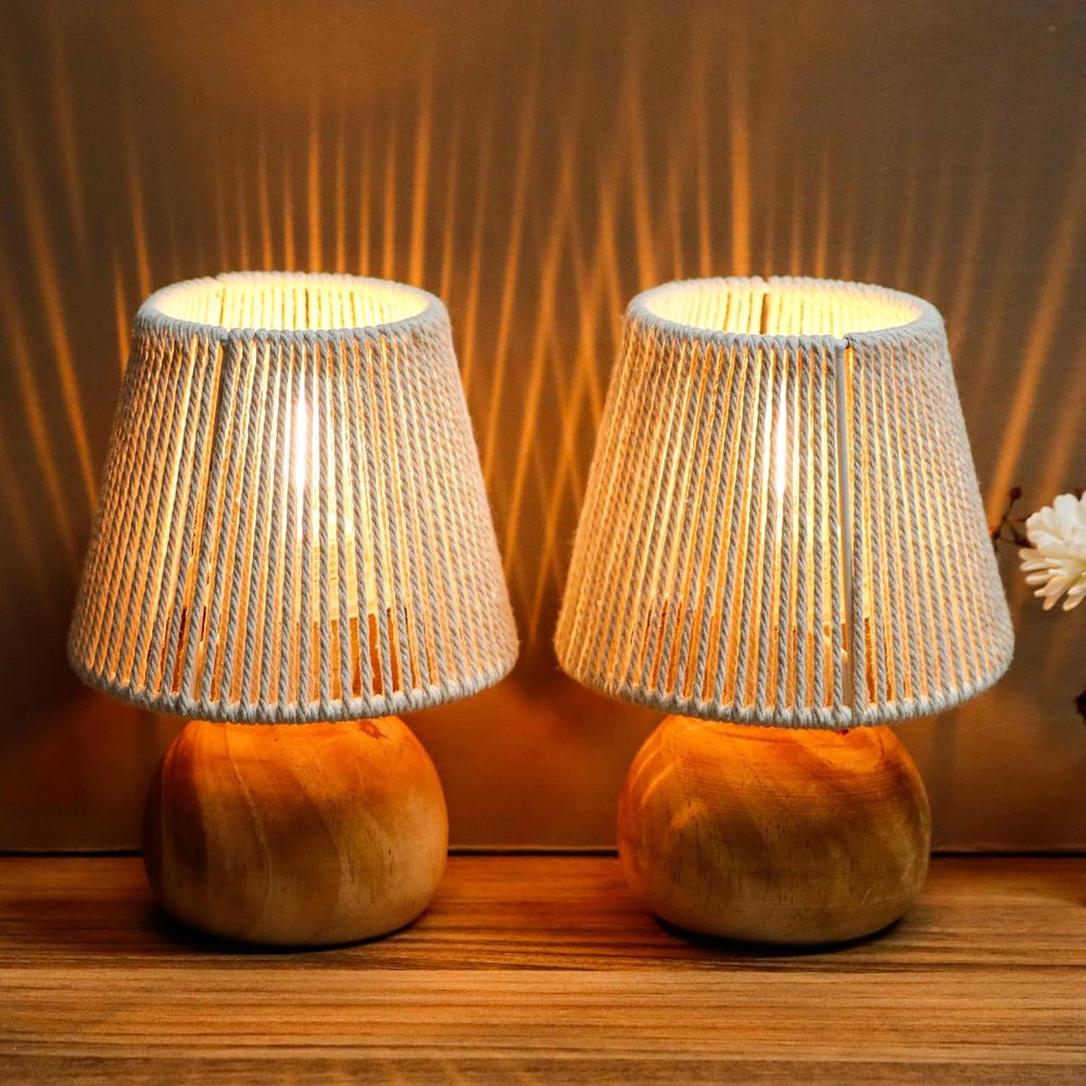 8" Brown Novelty Desk Lamp With Novelty Shade