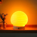 7" White Globe Desk Lamp With Globe Shade