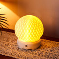 6" White Globe Desk Lamp With Globe Shade