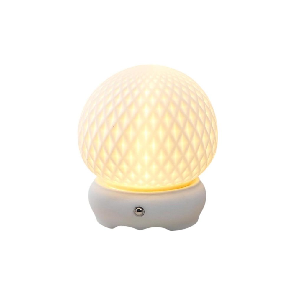 6" White Globe Desk Lamp With Globe Shade