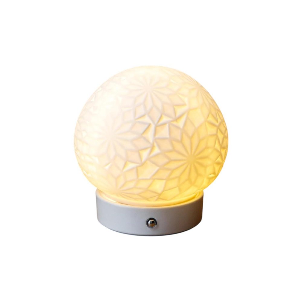 7" White Globe Desk Lamp With Globe Shade
