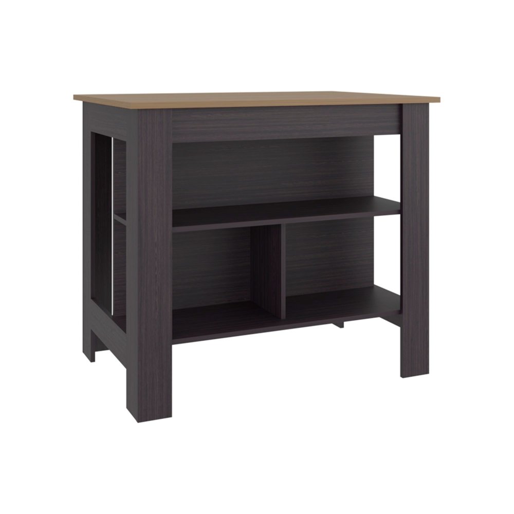 28" Brown Wood Kitchen Island