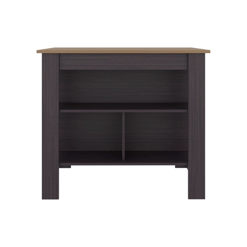 28" Brown Wood Kitchen Island