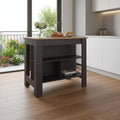 28" Brown Wood Kitchen Island