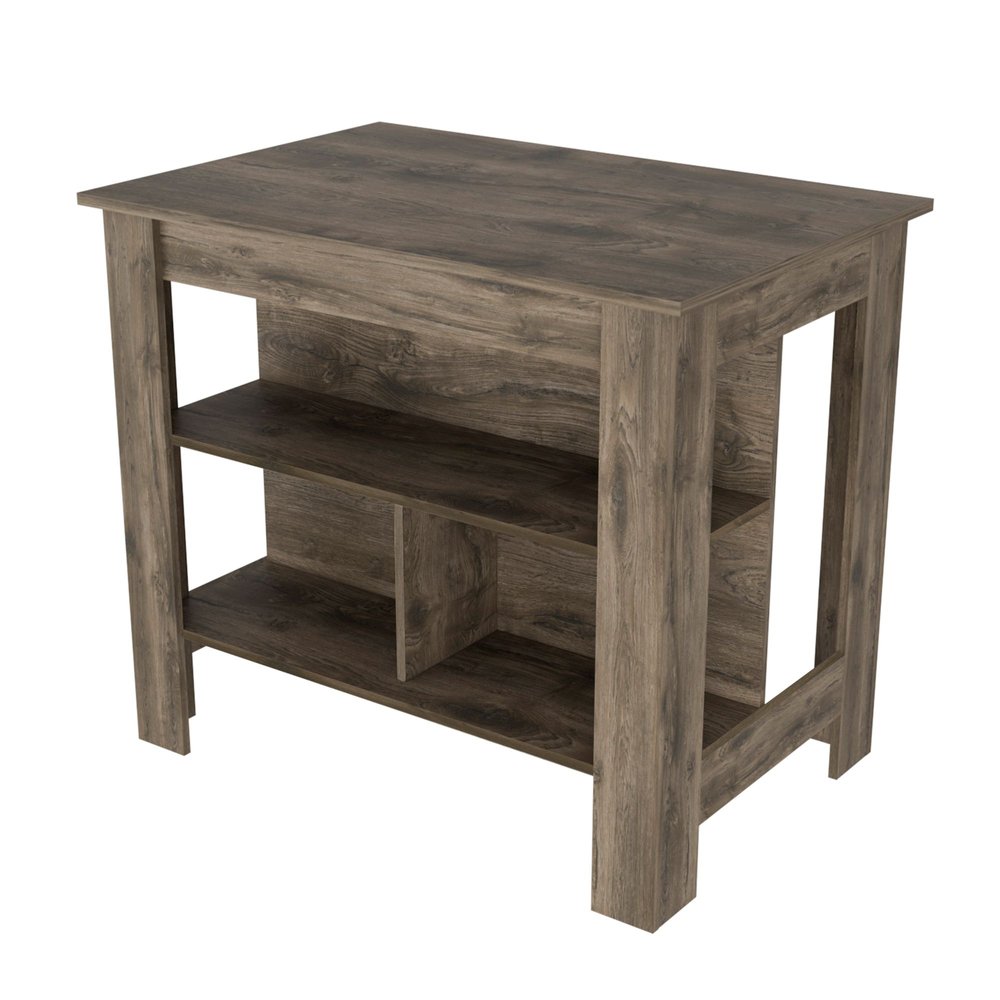 28" Brown Wood Kitchen Island - SKU 734810