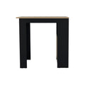 23" Black Wood Kitchen Island. Kitchen cart isolated on a plain white background, showing a black wood surface.