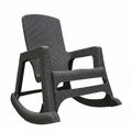 30" Espresso Heavy Duty Plastic Swivel Rocking Chair