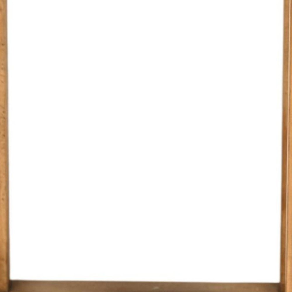 Set of Two Black and Brown Distressed Marble and Solid Wood Square Frame Nested Tables on a white background