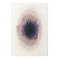 9' X 13' Purple And White Abstract Washable Area Rug With UV Protection