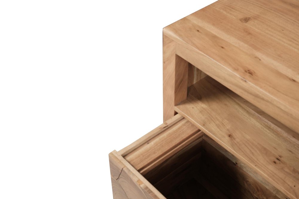 30" Brown Solid Wood Drawer Filing Cabinet