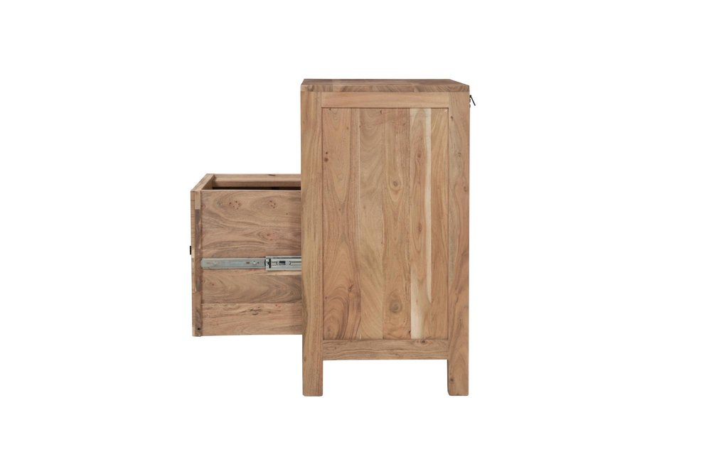 30" Brown Solid Wood Drawer Filing Cabinet