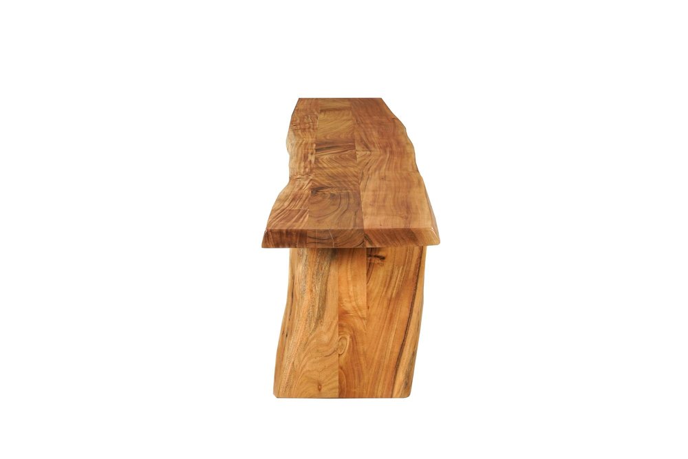 84" Brown Solid Wood Live Edge Dining Bench