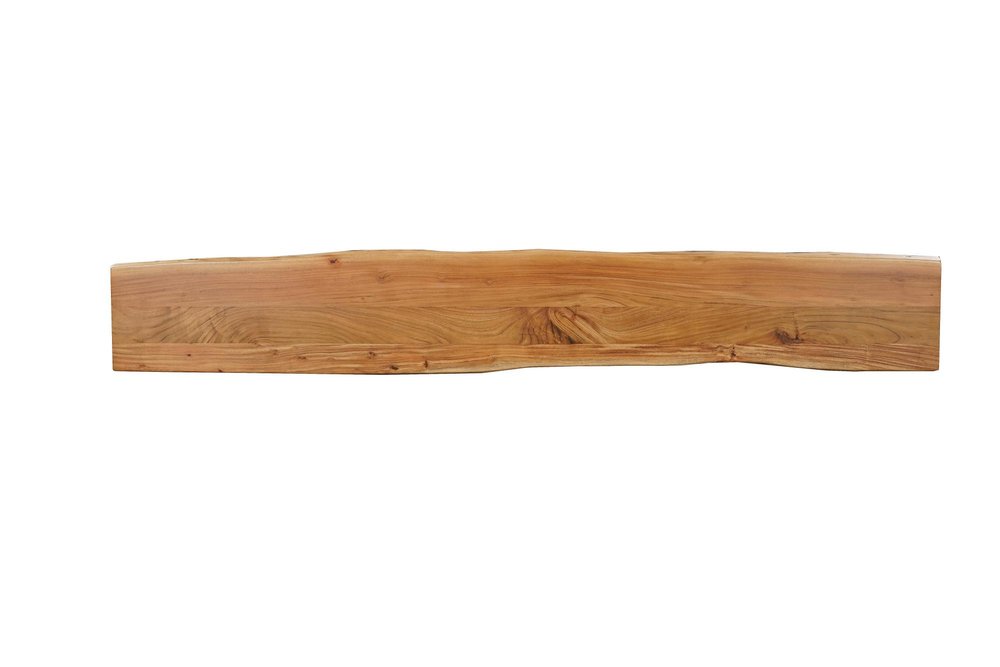 84" Brown Solid Wood Live Edge Dining Bench