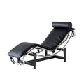61" Black And Silver Leather and Metal Adjustable Lounge Chair With Pillow. Accent chair isolated on a plain white background, finished in silver leather.