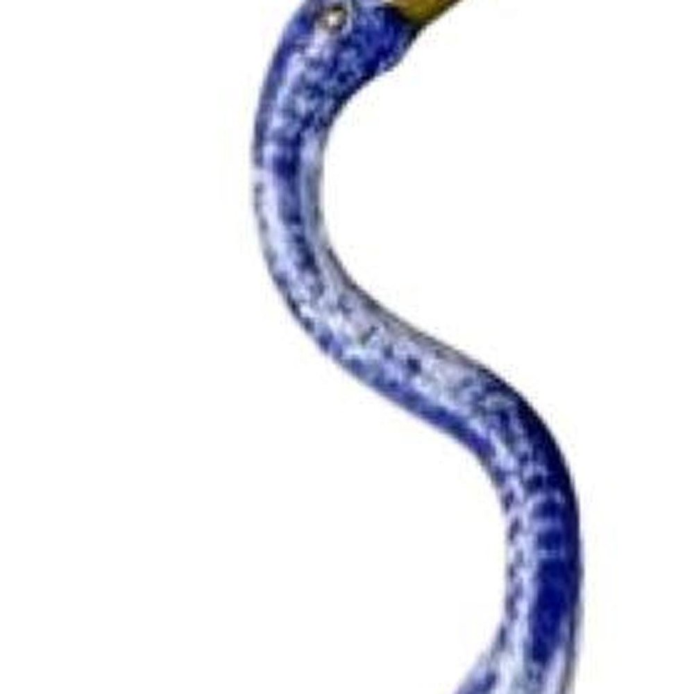 37" Blue And Gold Metal Birds Garden Accents Accessories