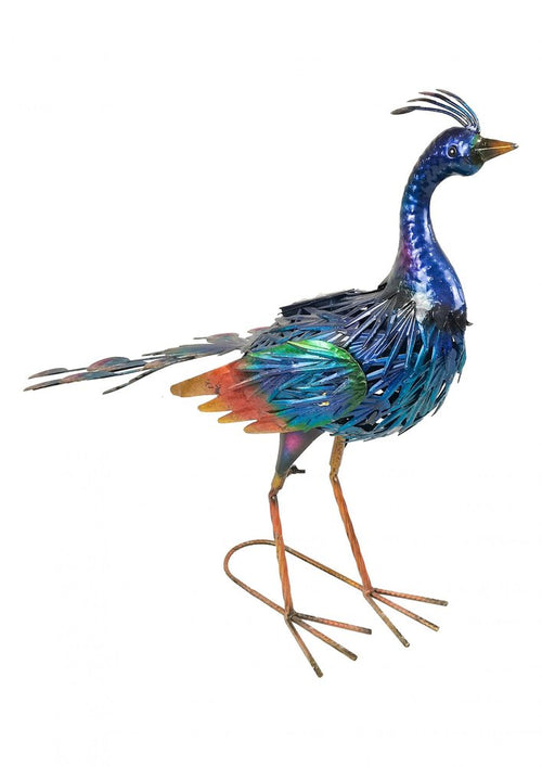 23" Purple And Blue Metal LED lights Birds Garden Accents Accessories