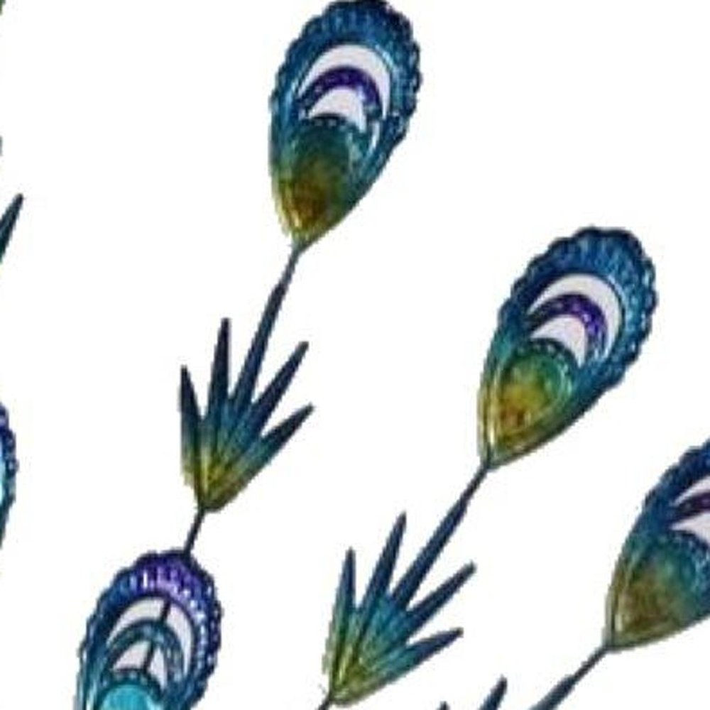 23" Blue And Purple Metal Birds Garden Accents Accessories